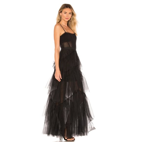 BCBGMAXAZRIA Corset Tulle Gown in black - Picture 2 of 5